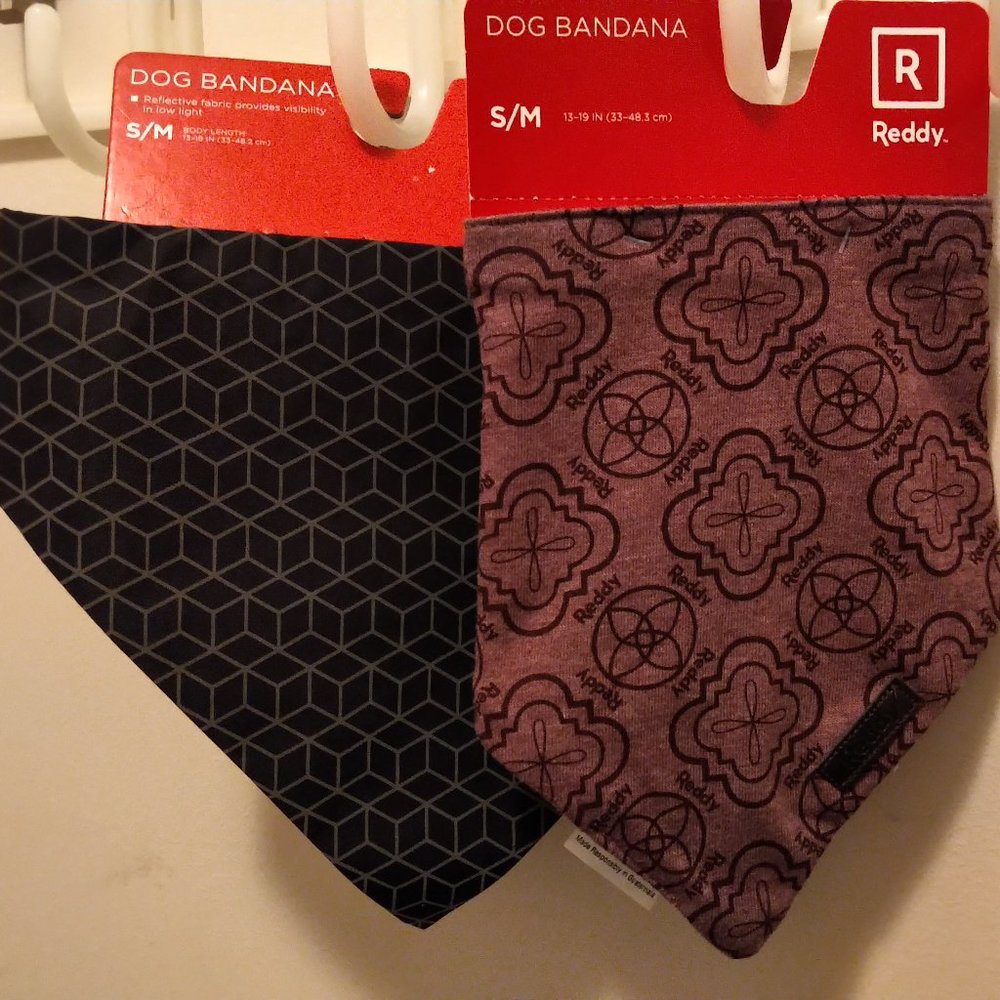 2 Reddy size S/M dog bandanas each $13 retail